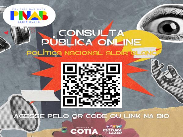 Até 15/05.Está aberta a consulta pública on-line para elaboração da execução de recursos para a cultura