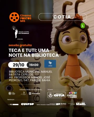  Biblioteca Batista Cepelos terá sessões de cinema Pontos MIS. Confira programação   