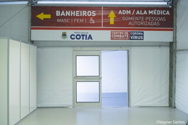 Centro de Combate e Referência ao Coronavírus de Cotia está mais de 90% concluído