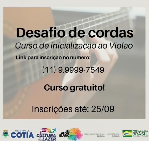Inscrições abertas para o curso de violão “Desafio de Cordas”