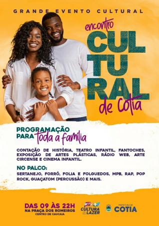 Cotia terá um dia inteiro de apresentações no Encontro Cultural marcado para sábado