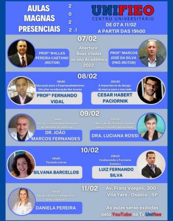 Unifieo convida comunidade e alunos para Aulas Magnas 2022 – Open Class