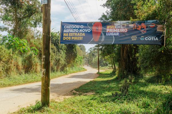 Prefeitura inicia a pavimentação asfáltica da Estrada dos Pires   